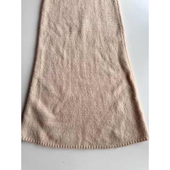 FREE PEOPLE Audrey Beige Cotton Blend Knit Bodycon Sweater Tank Dress, Size M - Picture 7 of 11
